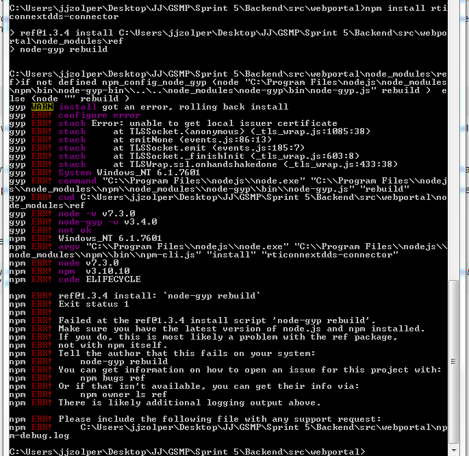 Failure To Install On Windows With Npm | Data Distribution Service (Dds)  Community Rti Connext Users