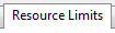 Resource Limits tab